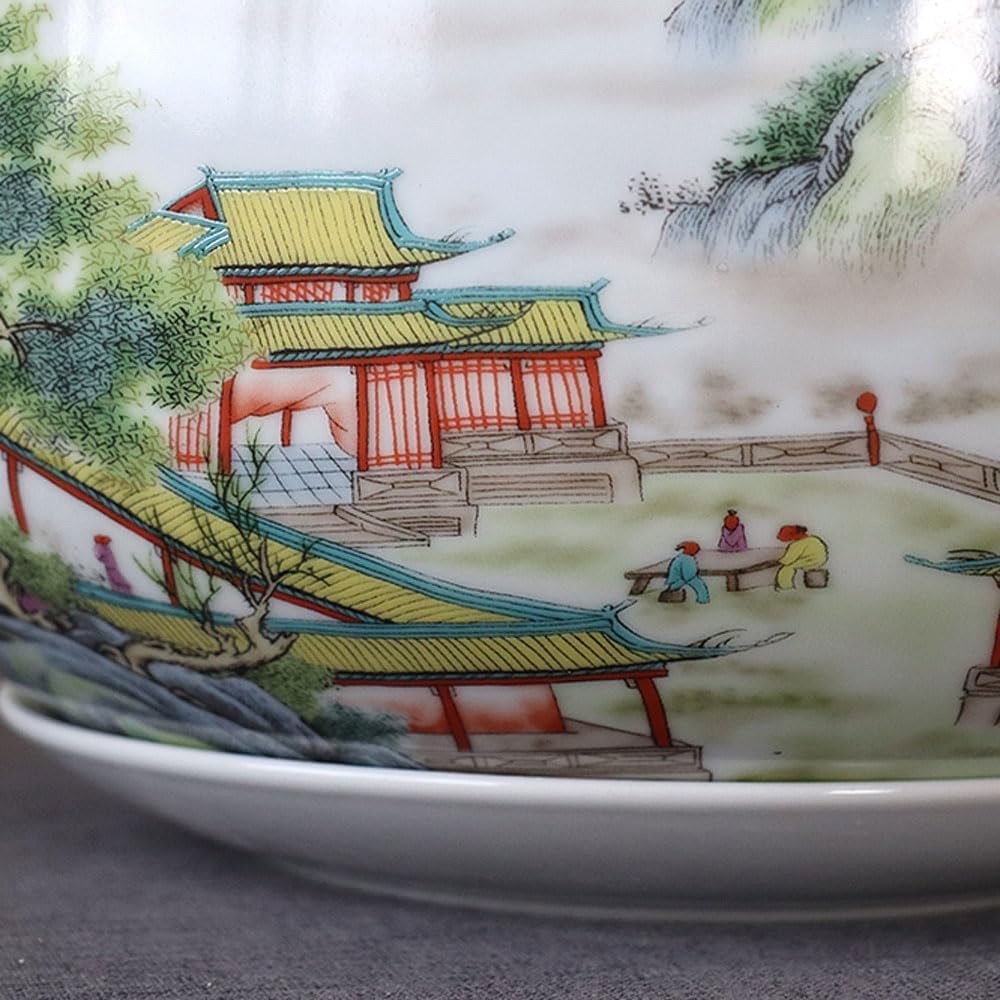 Doniczka z chińskiej porcelany, niebieskie doniczki ceramiczne, niebiesko-biała porcelanowa doniczka, bardzo duża doniczka