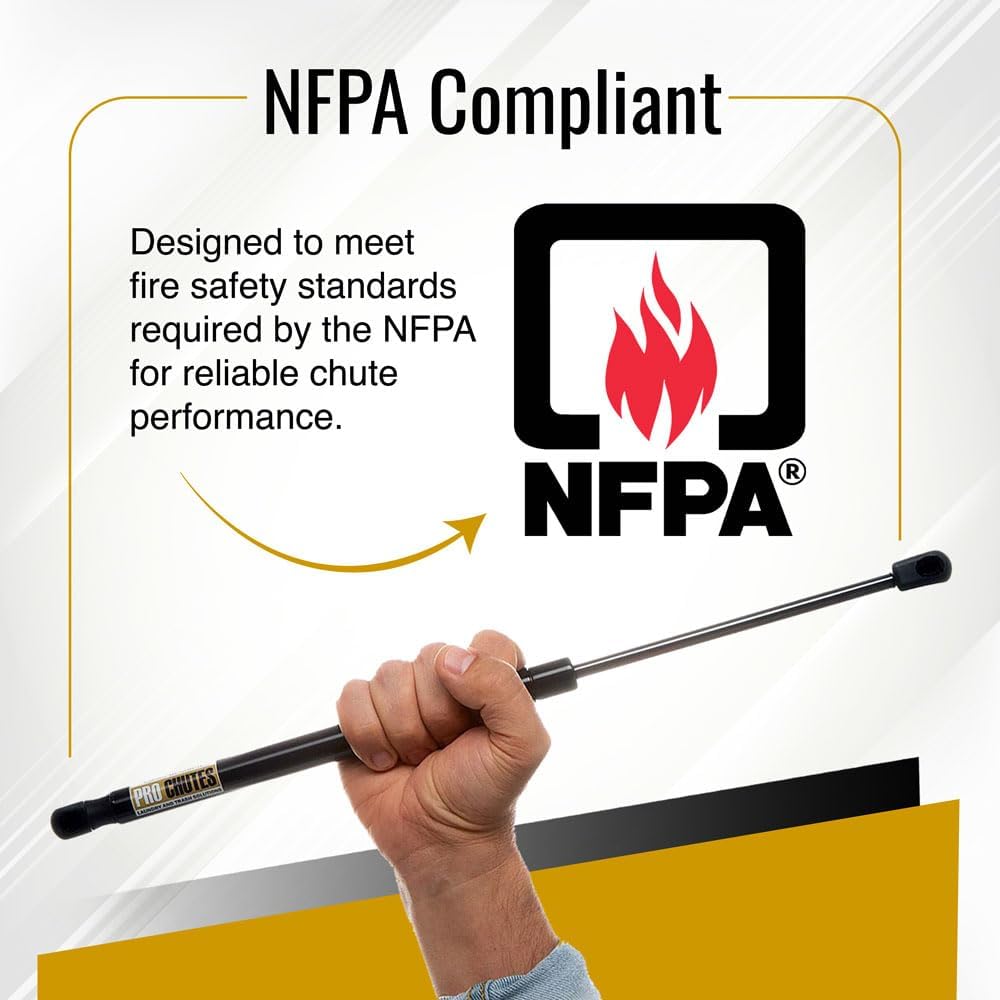 Trash Chute Closers Door Parts. 10" inch Extended Gas Piston Closure for Bottom hinged Garbage & Rubbish Intake Doors