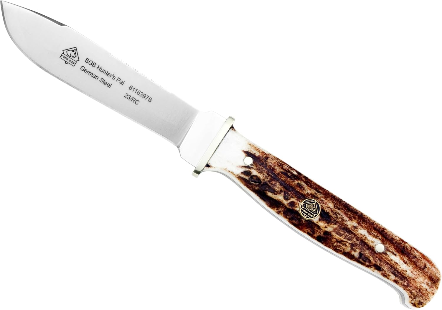 Puma SGB Hunter's Pal Staghorn Hunting Knife with Leather Sheath