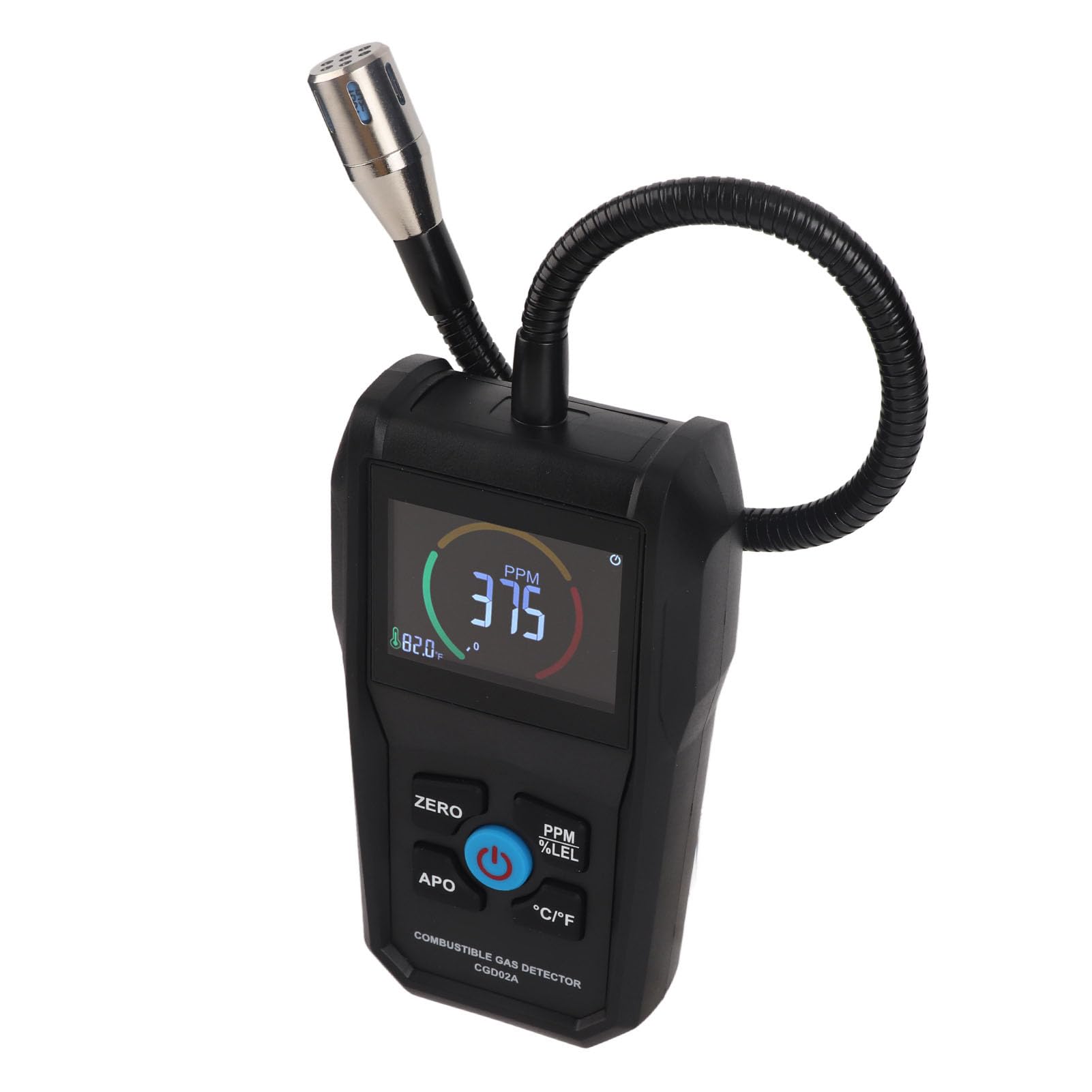 Annadue Detector de Gas 50-50000PPM, Probador de Fugas de Gas Portátil con Pantalla LCD, Detector de de Sonda Flexible para Propano de Natural Metano, Herramienta de Detección de Fugas de Tuberías