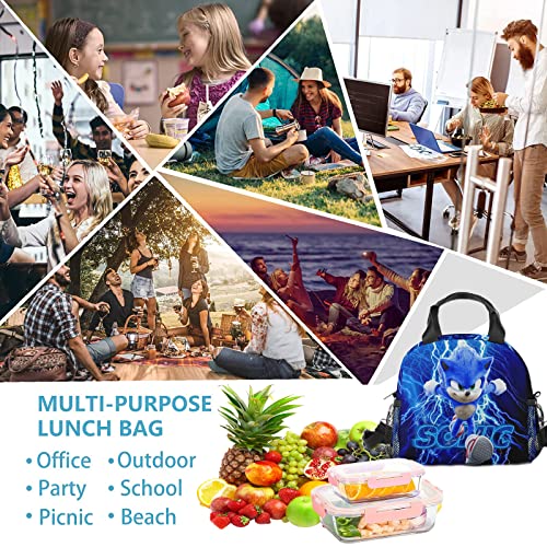 Evagmg Cartoon Lunch Bag For Man Anime Lunch Box Portable Large Capacity Bento Box For Woman Adult Work Picnic Travel #TOP6