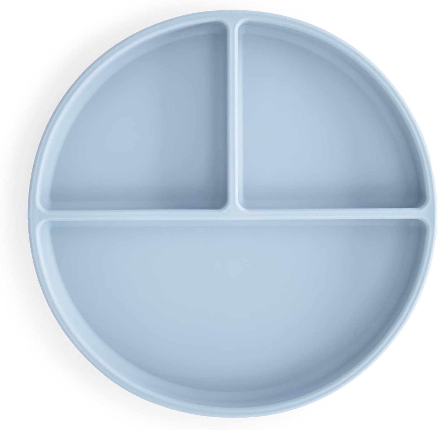 mushie Silicone Suction Plate | BPA-Free Non-Slip Design (Powder Blue)