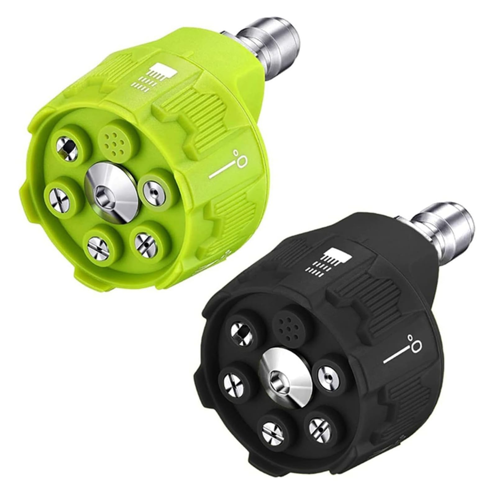 6-in-1 2pcs Pressure Washer Nozzles with Quick Coupling Rotating 1/4 Inch Nozzle Tip, Pressure Washer Accessories, Adjustable Pressure Washers Nozzle, Multiple Angles Adjustable Nozzles Tips