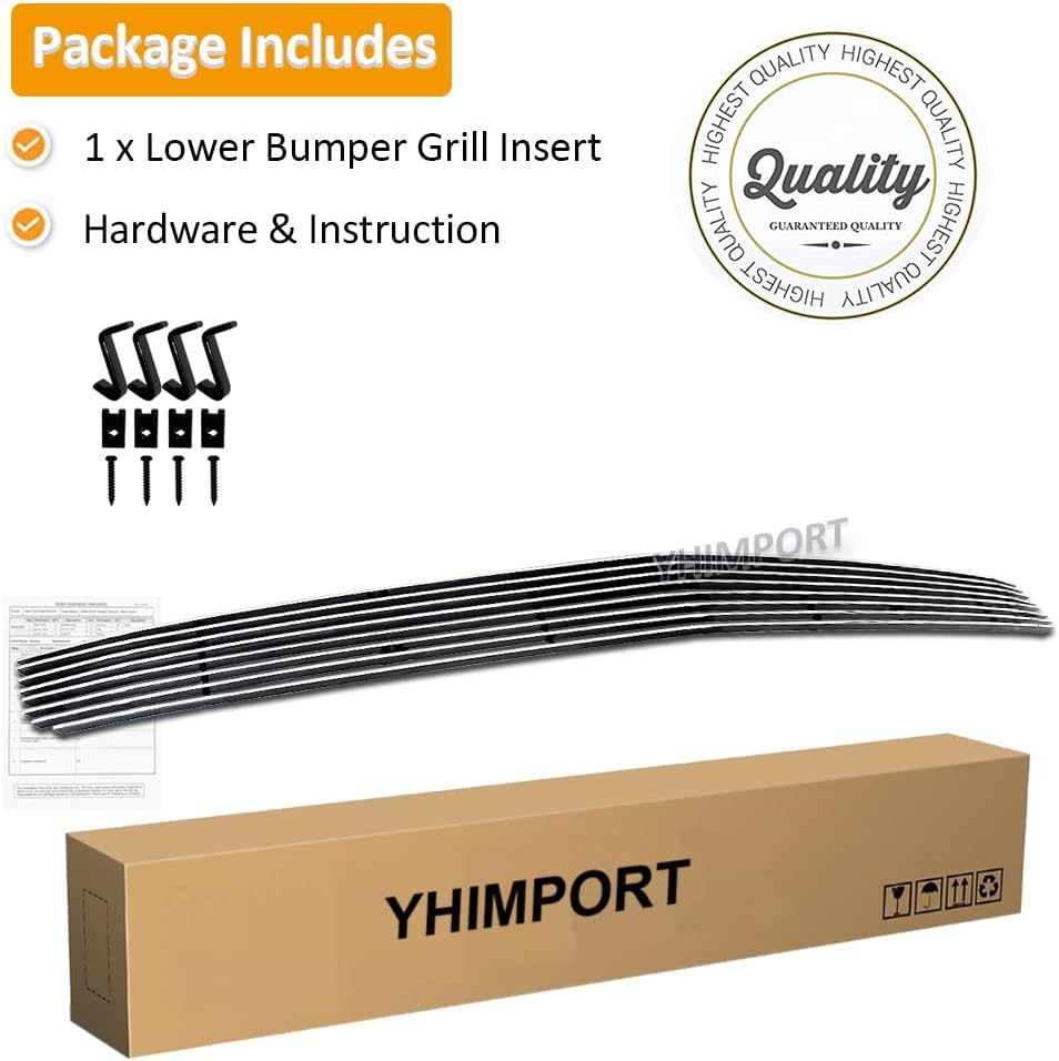 Fits 2005-2009 Ford Mustang GT V8 Lower Bumper Billet Grille Insert Polished Surface Aluminum