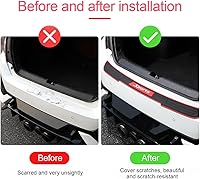 Vista 5 de Protector de parachoques trasero para automóvil, universal de goma negra, resistente a los arañazos, antideslizante, para la mayoría