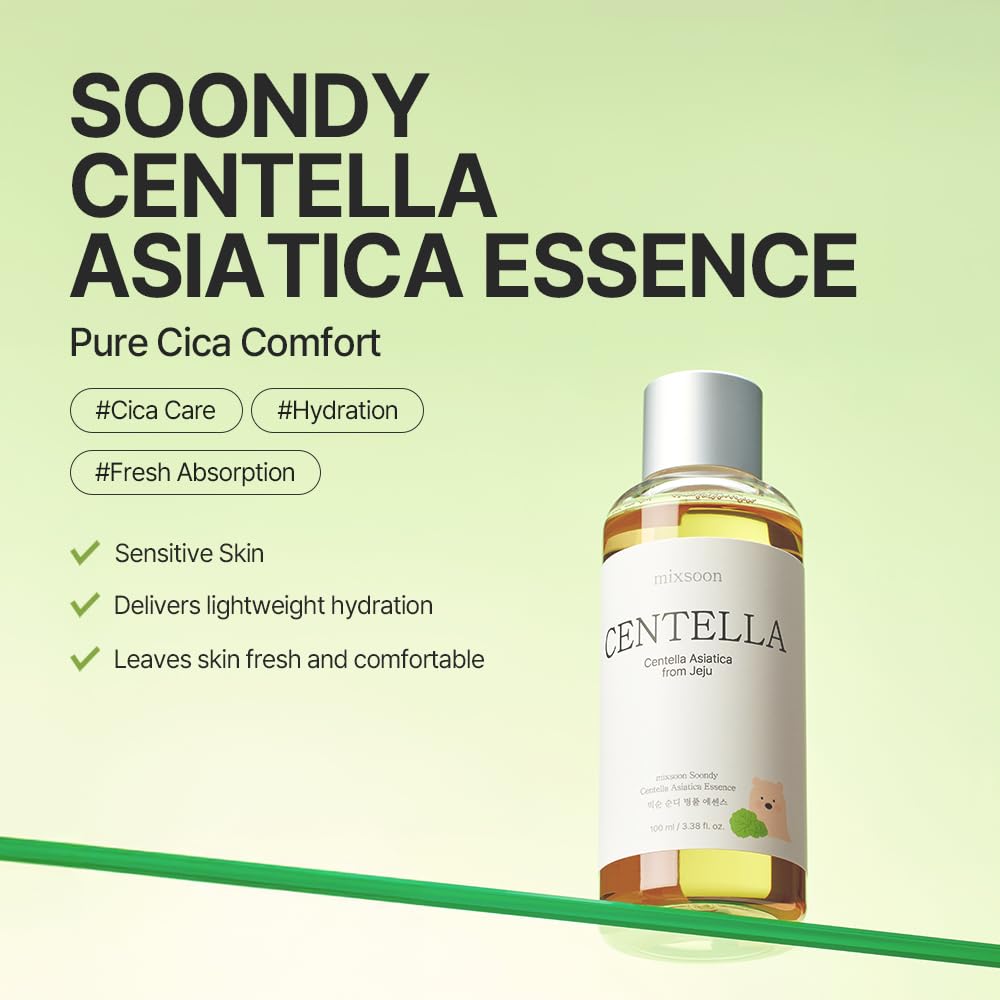 Mixsoon Soondy Centella Asiatica Essence 100ml - Yatıştırıcı & Yoğun Nemlendirici Vegan Öz