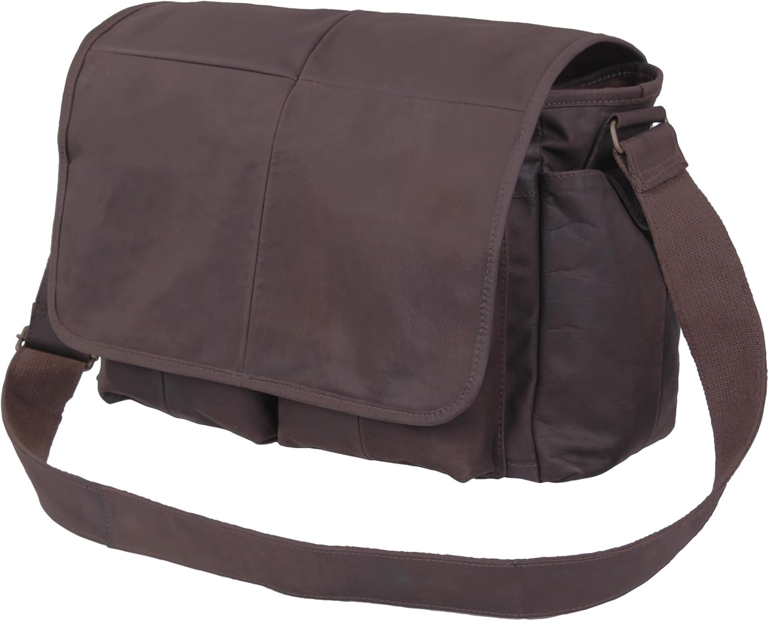 Rothco Brown Leather Classic Messenger Bag