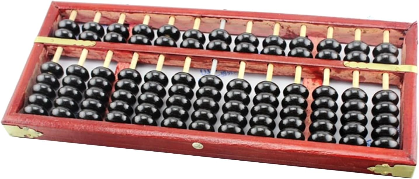 13 Digit Abacus Traditional Wooden Educational Toys 13 Rows 7 Beads Math Educational Calculator Beginner Math Abacus