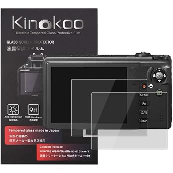 kinokoo Ricoh LCD Protective Film for Digital Cameras CX6/CX5/CX4/CX3/CX2/CX1 9H Hardness, High Transmittance, Anti-Fingerprint, Bubble Free, Tempered Glass, Thickness 0.01 inch 0.3 mm, Set of 2