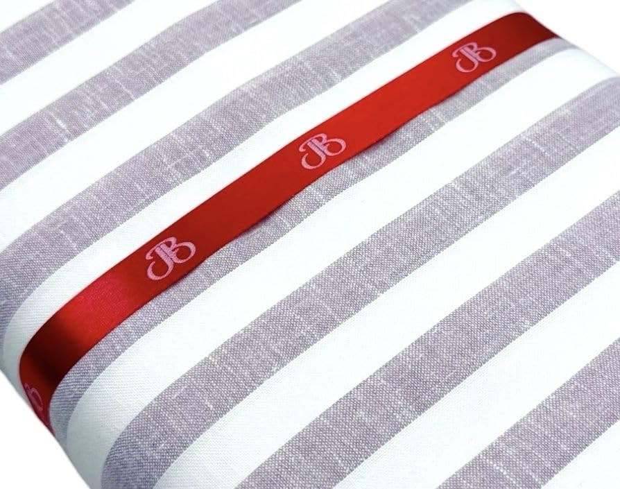 Image of JHABAK'S Unstitched Striped Shirt Fabric for Men - Cotton Linen Blend Lining Material - Shirt and Kurta Piece Cloth