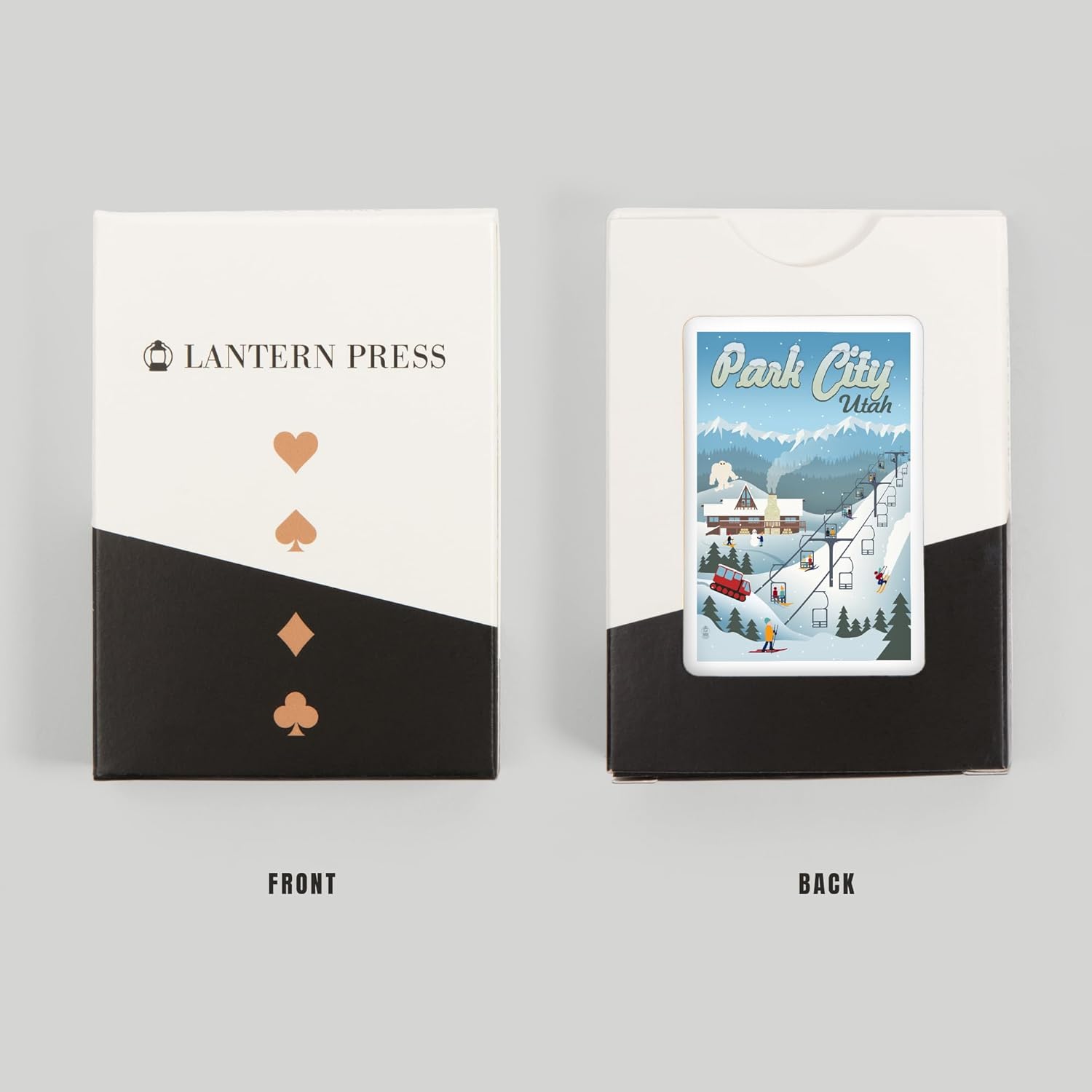 Lantern Press Park City, Utah, Retro Ski Hill, 52 Playing Cards for Adults, Poker Size Card Deck