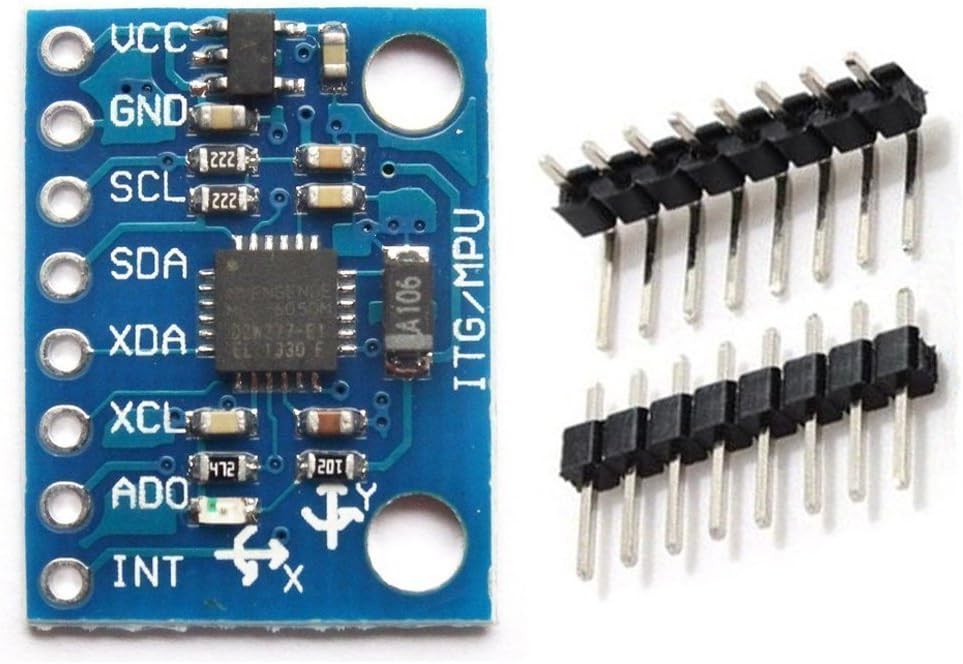 ICQUANZX GY-521 MPU6050 3 Axis Accelerometer Gyroscope Module 6 DOF 6-axis Accelerometer Gyroscope Sensor Module 16 Bit AD Converter Data Output IIC