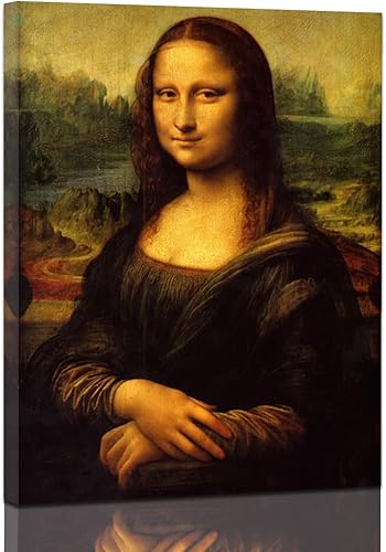 YRYWAWA Mona Lisa de Leonardo Davinci The World Classic Paintings Reproducción de arte de pared impresiones en lienzo galería réplica vintage