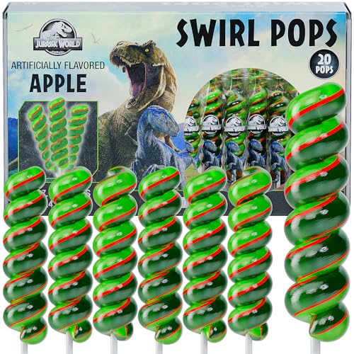 Image of Jurassic World Lollipops Swirl 20pk - Jurassic World Candy
