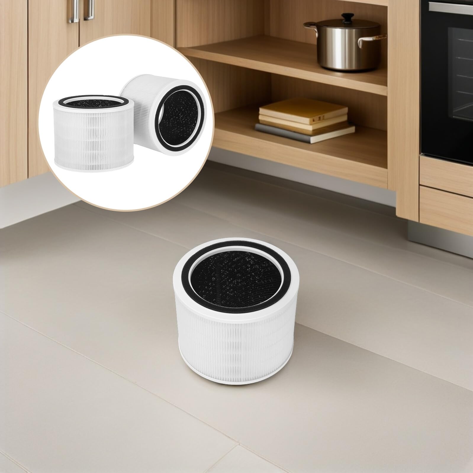 DECHOUS Filtri di Ricambio H13 per Purificatore 200S Set 2 Pezzi con Filtro Hepa e Carbone Attivo Accessori per Purificatori Aria Domestici e Uffici Sostituzione Semplice e Filtrazione
