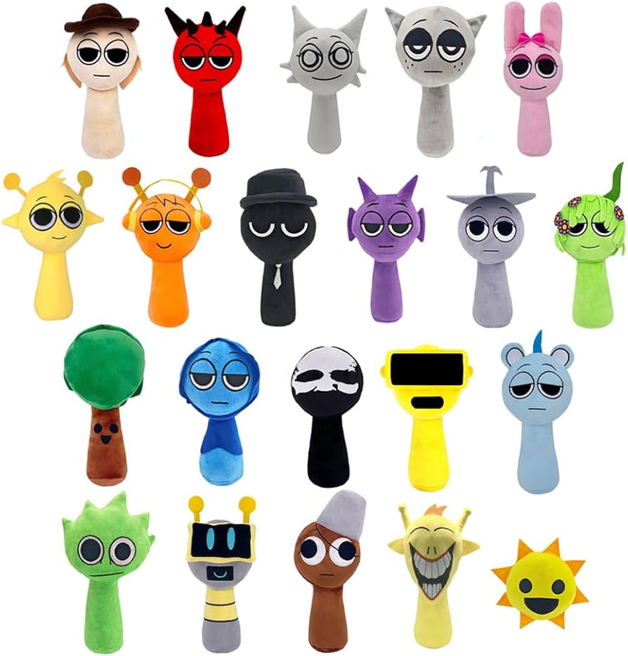 sprunki スプランキーぬいぐるみ3点セットBホラゲー人形スカイ