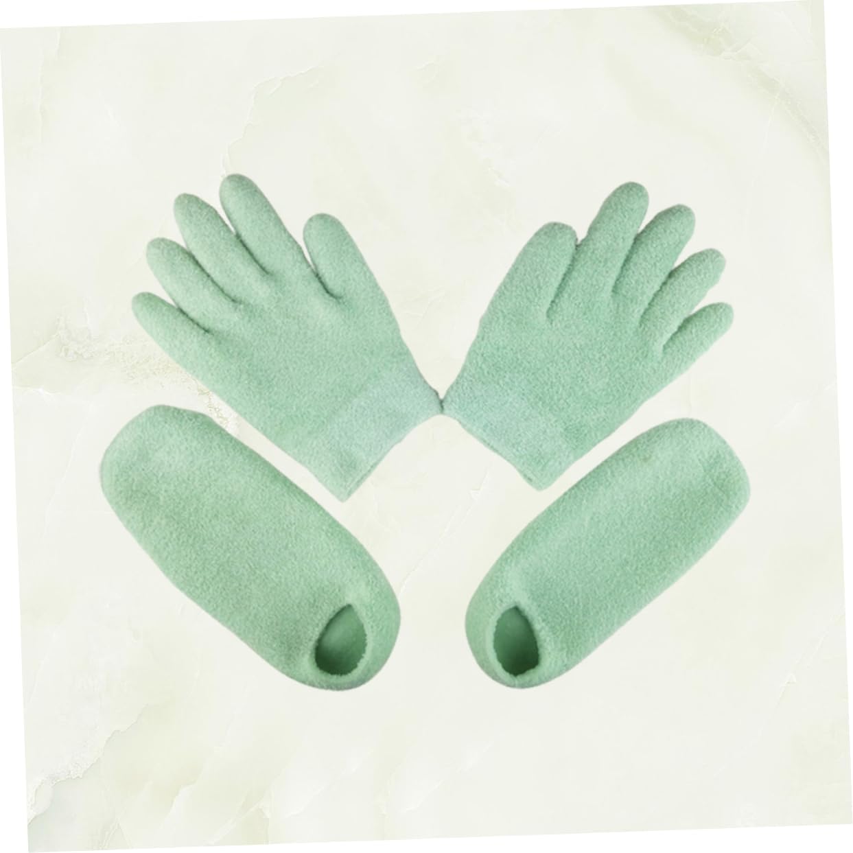 WOONEKY Unisex Spa Kit Hand Moisturizing Gloves Foot Mask Set Pedicure Supplies Gel Spa Gloves Socks Set