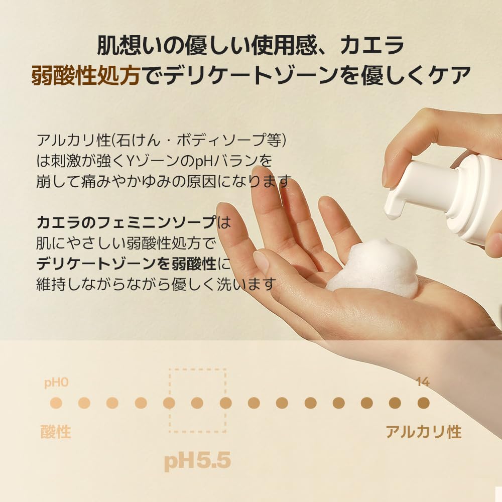 CAELA LACTO DAMASKROSE FEMININE WASH, FOAM, 5.1 fl oz (150 ml)