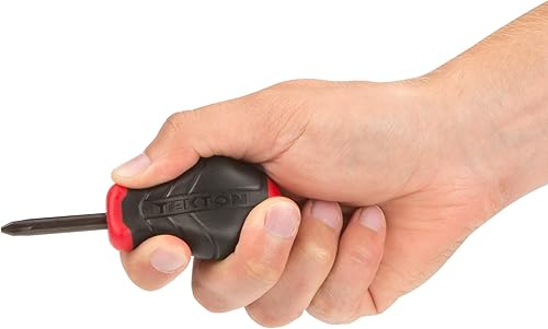 Miniatura 8 de TEKTON #2 Phillips x Destornillador rechoncho de 1-1/2 pulgadas | 26671 (paquete de 2) 0,Hoja de óxido negro,Hoja cromada