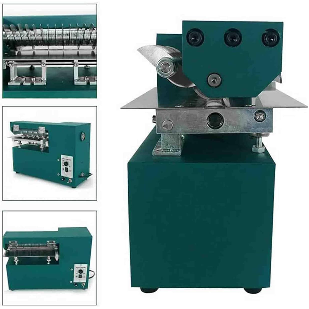 Maszyna do cięcia skóry, elektryczny obcinacz do taśm skórzanych, separator pasków skórzanych, szerokość cięcia 20 cm, do skóry, tworzywa sztucznego, PCW