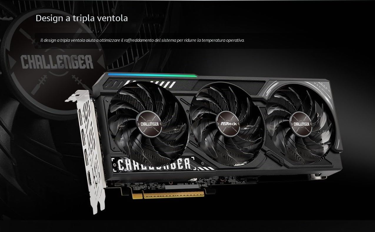 Scheda Grafica ASRock 90-GA61ZZ-00UANF radeon rx 9070 xt 16 GB GDDR6