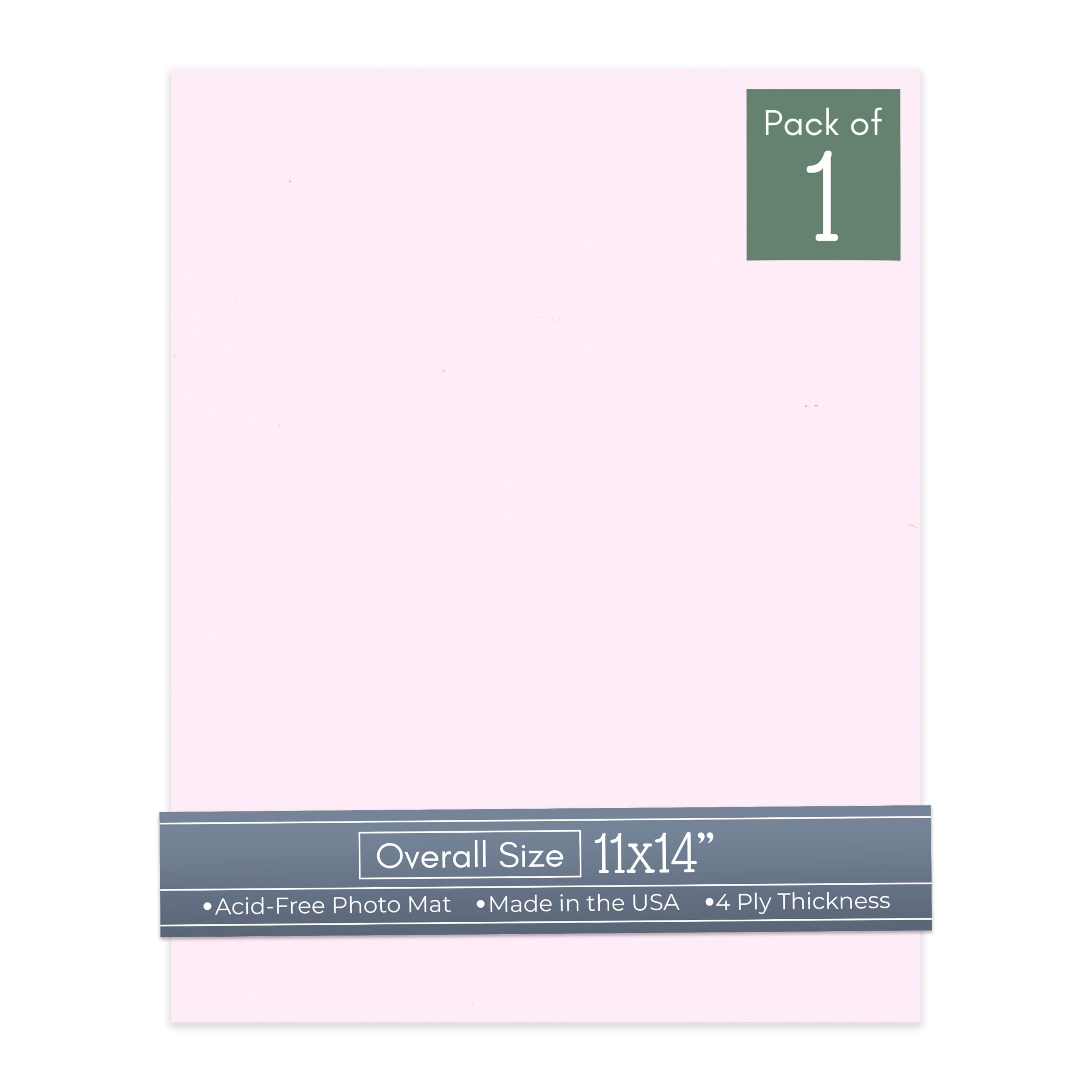 CountryArtHouse Soft Pink Acid Free 11x14 Backing Board - Uncut Photo Mat Board - 1 Sheet-image-36