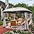 FAB BASED 10x12 Gazebo, Double Vent Canopy Gazebo for Outdoor with Privacy Netting, Easy Setup Patio Pavilion with Steel Frame Strong Legs for Lawn, Backyard, Deck (Ash Grey)