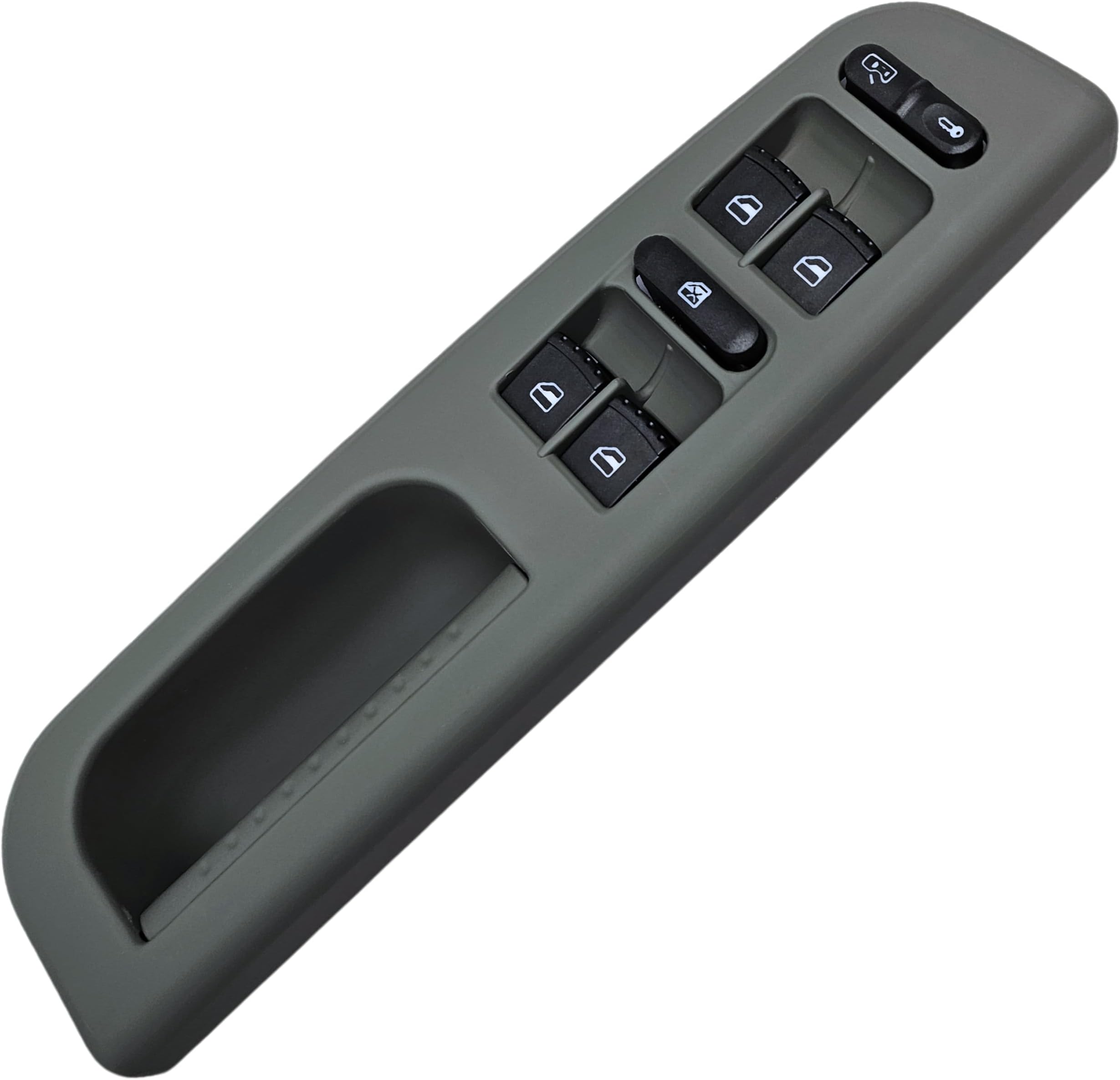 SWITCHDOCTOR Fully Assembled Window Master Switch and Bezel Set for 1999-2005 Volkswagen Jetta (Gray)
