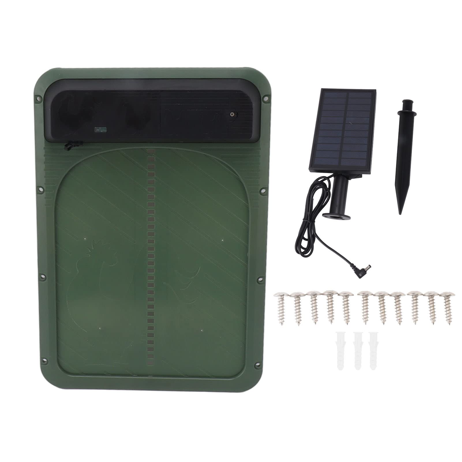 Porta Automatica per Pollaio, Porta per Galline Solare con Sensore di Luce Leggero per Oca (Verde)