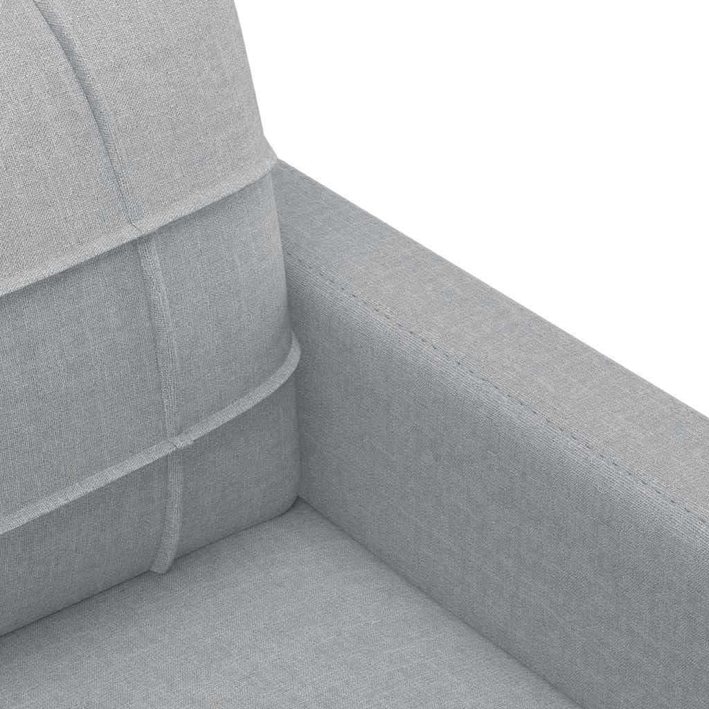 vidaXL Sofá de 2 plazas de Tela Gris Claro 140 cm, sofá, sofá tapizado, sofá de 2 Personas, sofás, sofá de salón, sofá de Dos Personas, sofá de Tela