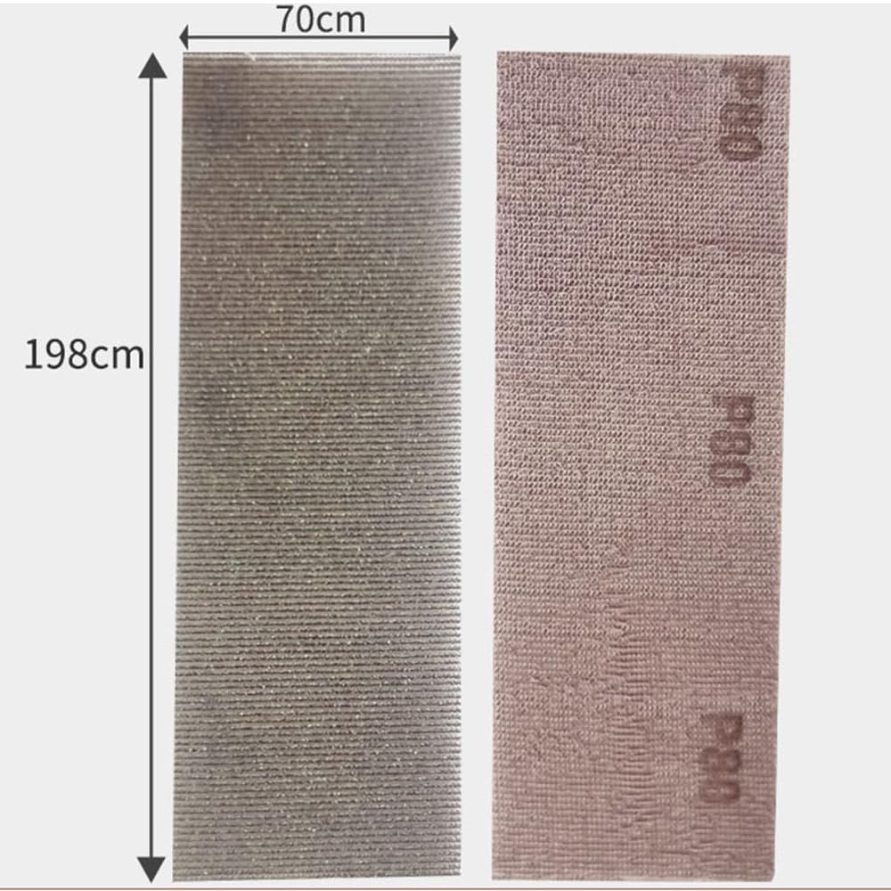 Odpowiednia siatka piaskowa kwadratowa sucha siatka szlifierska papier ścierny 70/198mm pył szlifierski odsysanie uciekający prostokąt ścierny, ziarno 80, 50 sztuk w pudełku