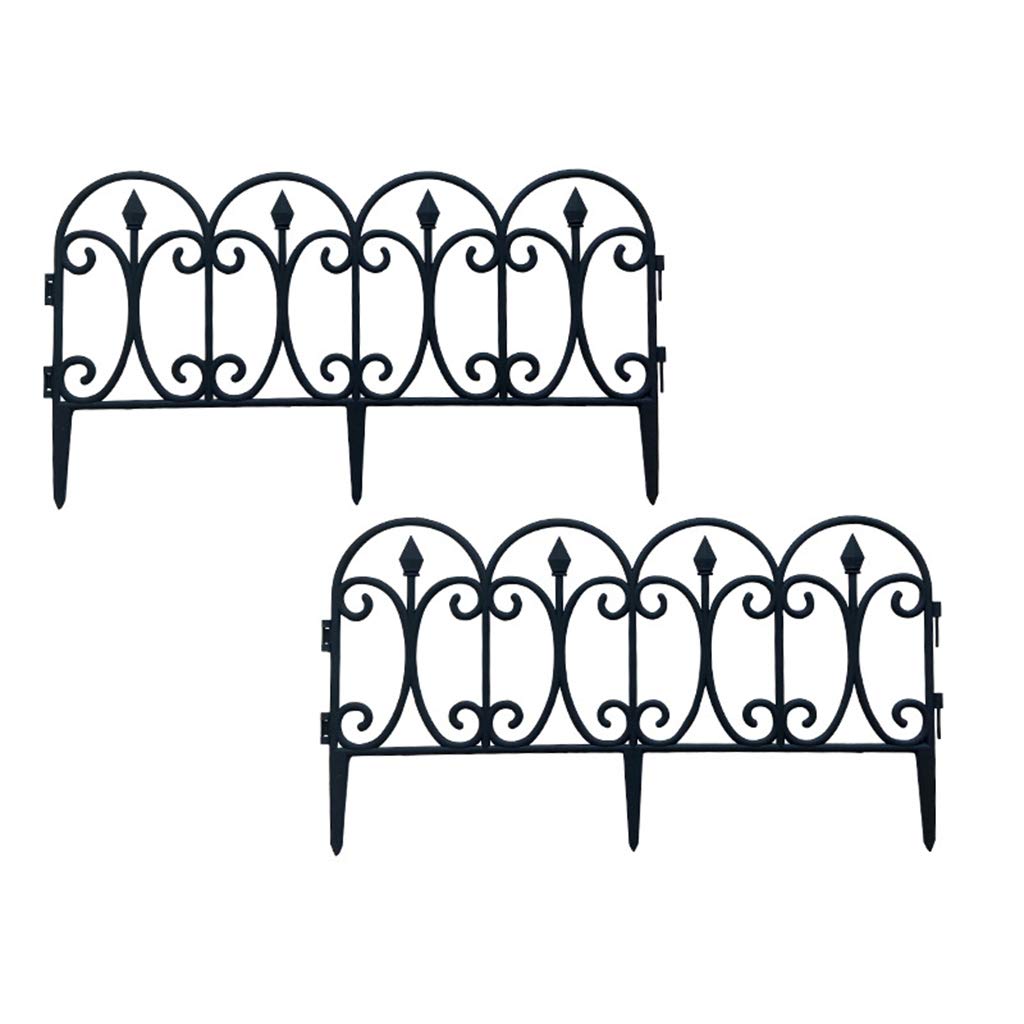 5pcs Decorative Garden Fence Outdoor Rustproof Landscape Wire Border Folding Patio Fences Flower Bed Fencing Barrier Section Panels Decor