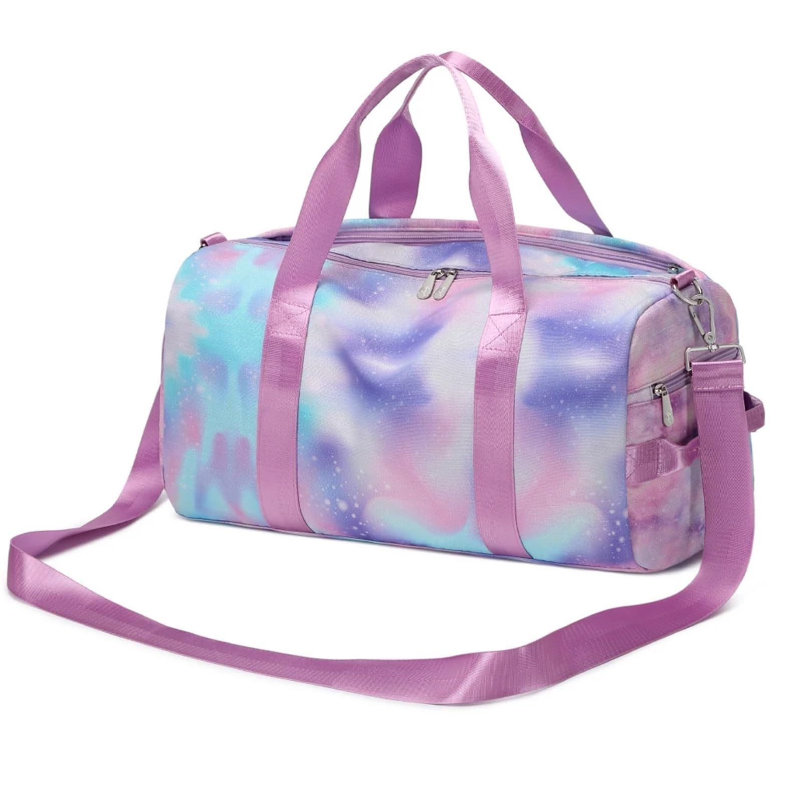 Reise Seesack for Mädchen, Turnbeutel, Turnbeutel, Tanztasche, Schuhfach, Wet Pocket, Weekender, Sport über Nacht für Herren, Dame, Camping, Wandern (Color : Blue Graffiti)