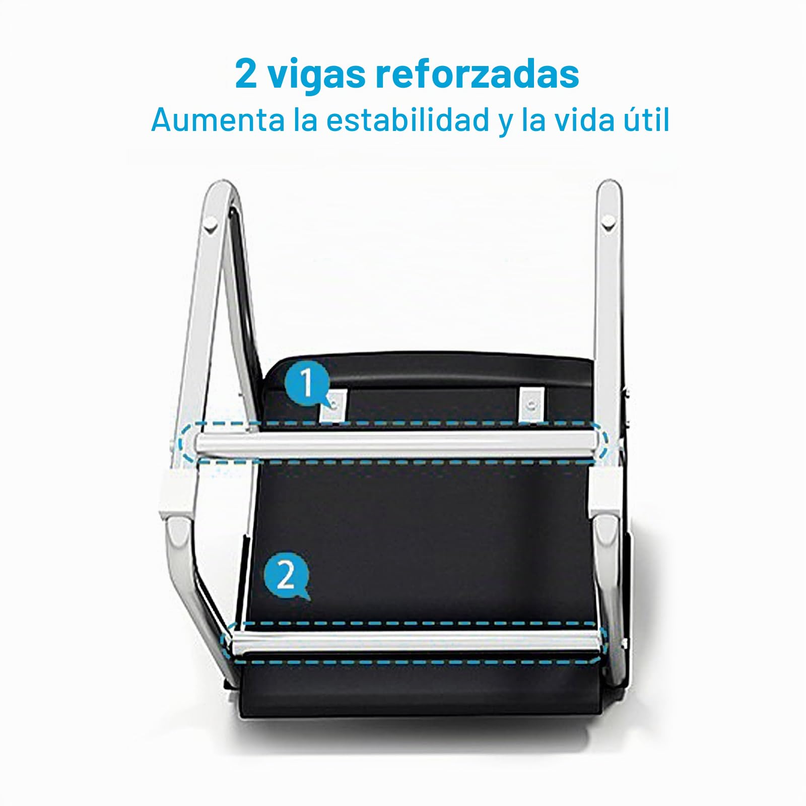 Silla de Oficina en Cuero sin Ruedas para Sala de Espera, Conferencias y Estar en Casa
