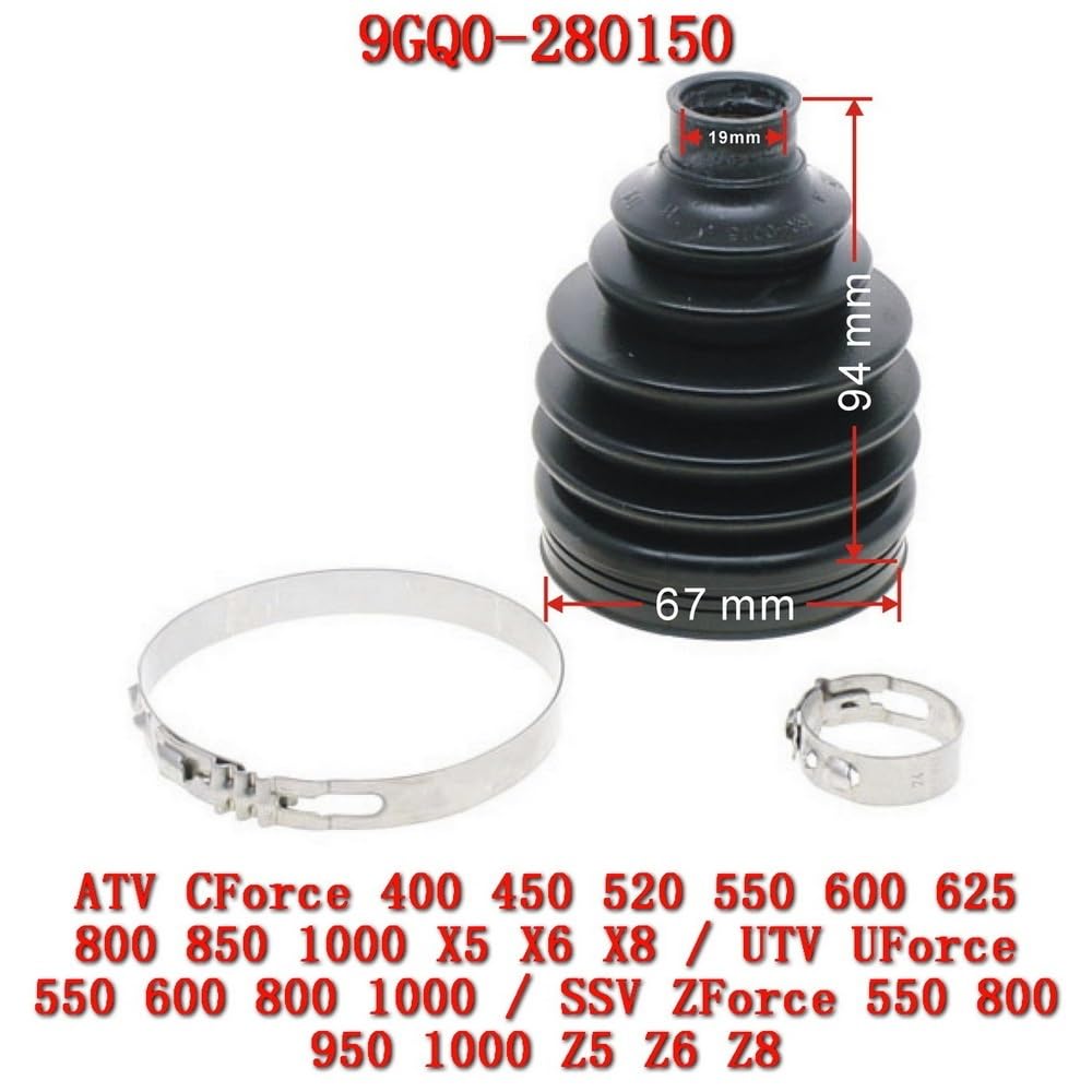 Kit cuffia antipolvere estremità fissa 9GQ0-280150 adatto for CFMoto ATV UTV SSV parte CForce 450 400 1000 800 950 550 520 IRON MAX T3