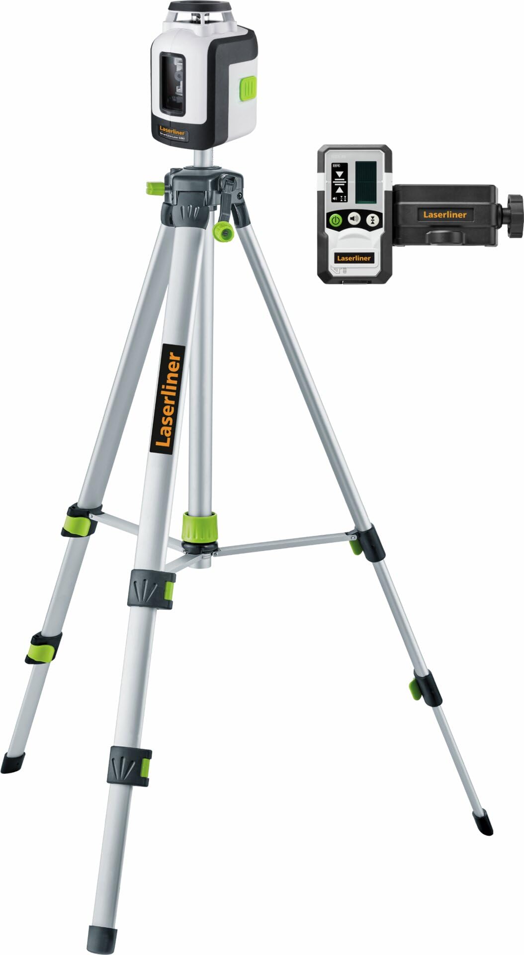 Laserliner Laser de Lignes 360° SmartLine G360 Vert | Trépied de 150 cm, Usage Intérieur et Extérieur, Récepteur Portable, Portée de 40 m, Lignes Croisées