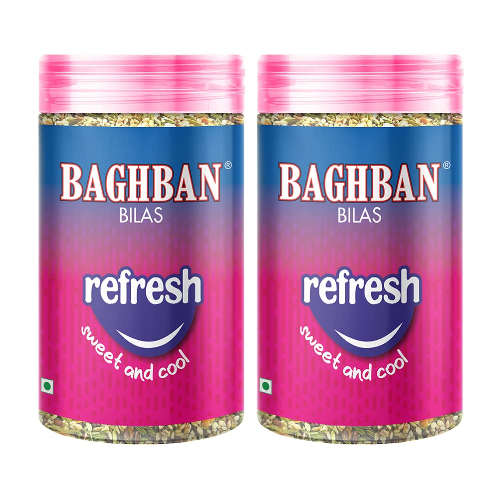 Baghban Bilas| Refresh Sweet and Cool| Digestive| After-Meal Snack| Festive Treat| Tasty| Traditional Indian Mouth Freshener (2 x 100gm) Combo Pack - 200 gm