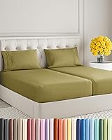 Vista 72 de Juego de sábanas de 4 piezas de tamaño matrimonial, sábanas extrasuaves, transpirables y refrescantes, sábanas duraderas de lujo para mujeres