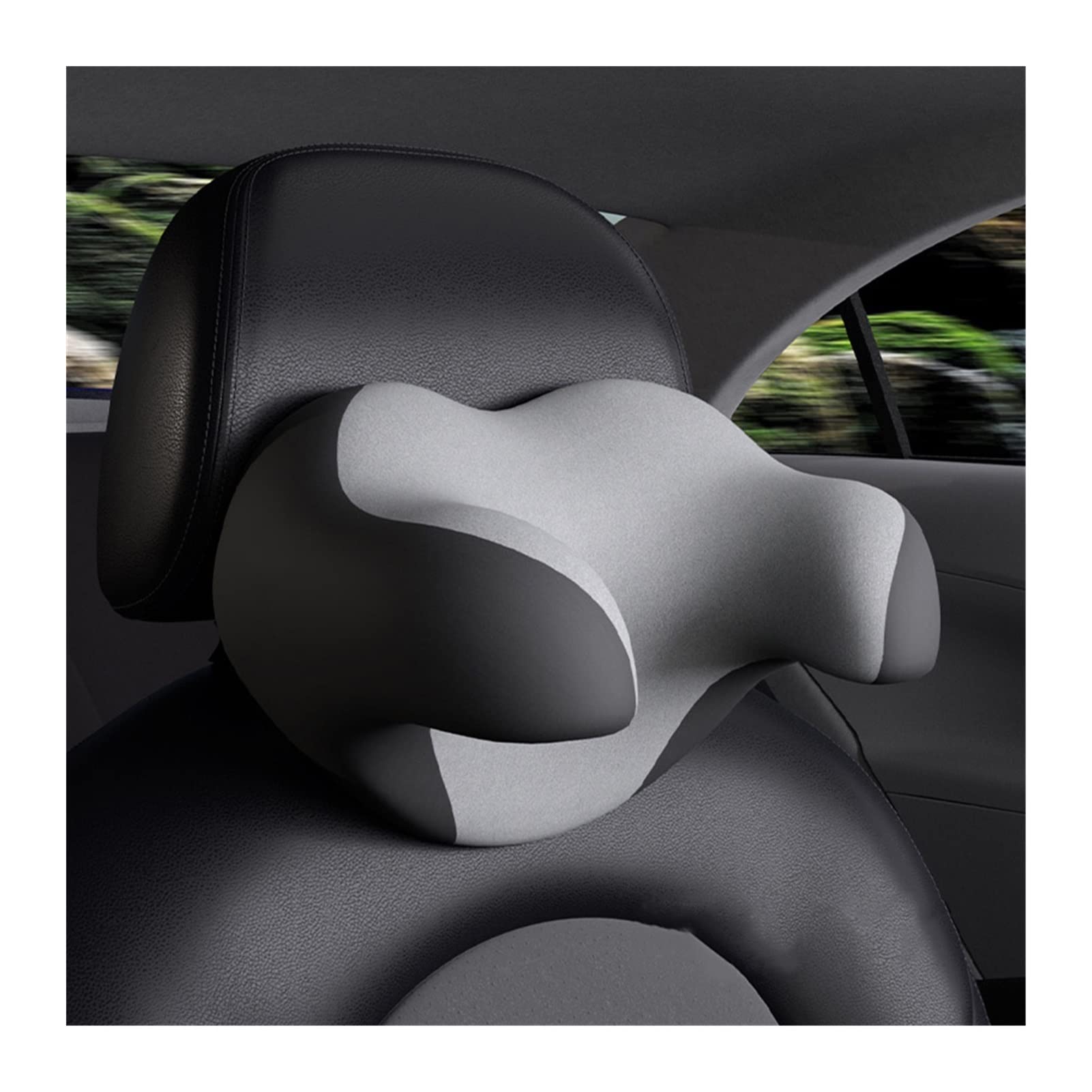Repose tete voiture Memory Mousse Intérieur Auto Oreillers Coussin de tête Protecteur Soft Coussin Coussin for homme Enfants Travel Accessoire Oreiller de voiture ( Color : Apricot Gray 1PCS )