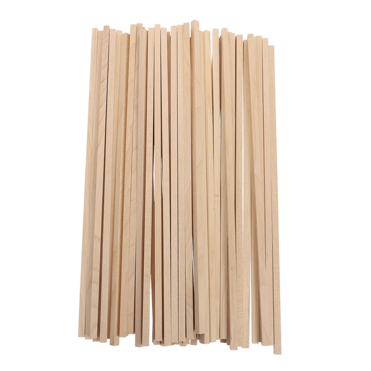 OSALADI 100Pcs Square Wooden Rods DIY Craft Materials Wooden Sticks for Art Projects and Easy to Handle for Handicrafts and Model Building