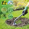 Walensee Weed Puller Tool, Portable Garden Weed Pulling Tool,Upgraded Durable Garden Weeder with 5-Tine Manganese Steel&Rubber Handle for Vegetable Gardening, Backyard Planting & Uprooting Weeding