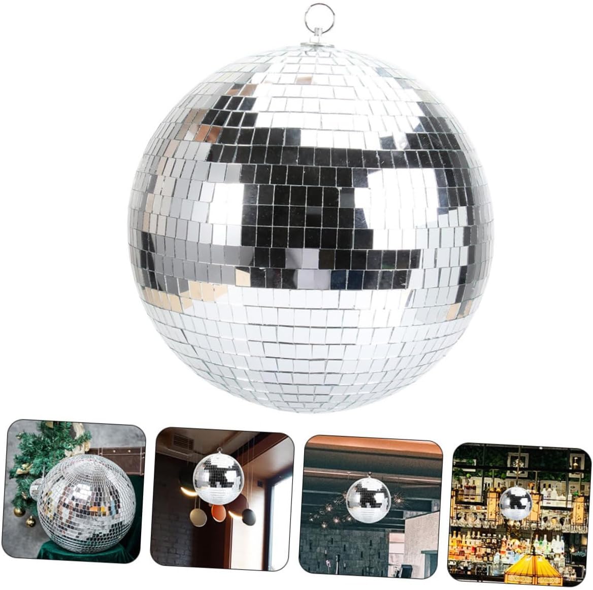 LIFKOME Delicate Mirror Disco Decoration Hook Reflective Hanging Ornaments for Ktv Bar and Party Atmosphere Enhancement