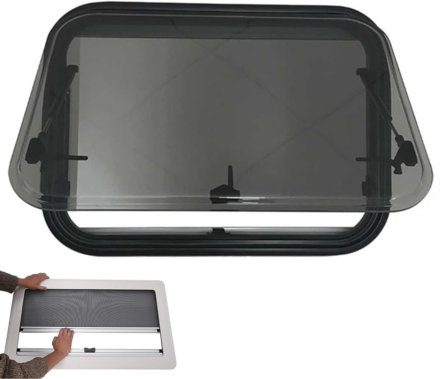 RV Exit Window Travel Trailer Windows with Coating Shade and Screen for