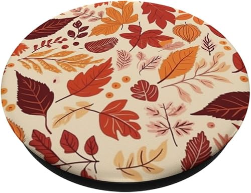 Miniatura 2 de I Love Autumn - Patrón de hojas de otoño PopSockets estándar PopGrip