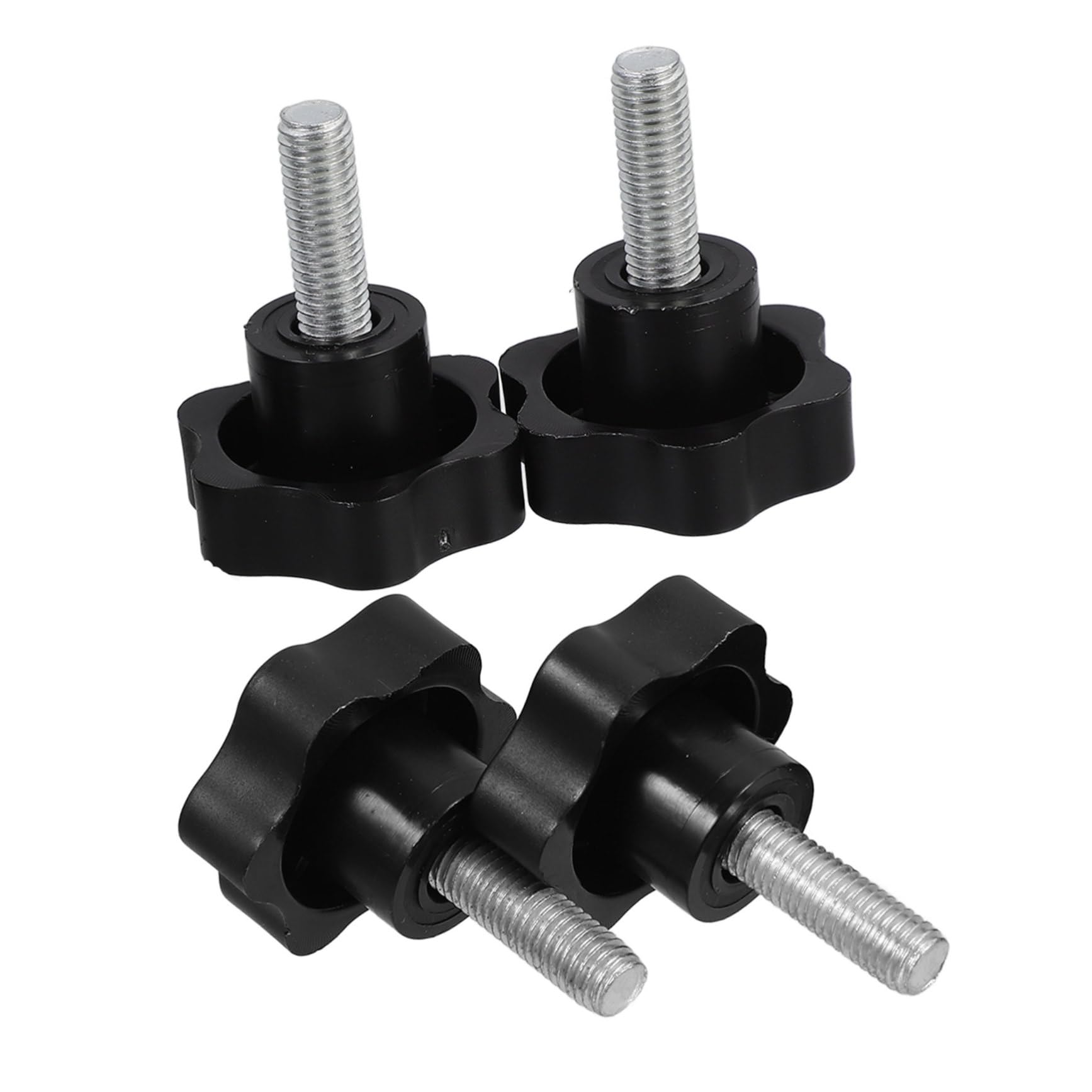 FUNOMOCYA 6-Sided Star Knobs 4pcs Plastic Clamp Knobs Threaded Hand Bolt for Easy Adjustment