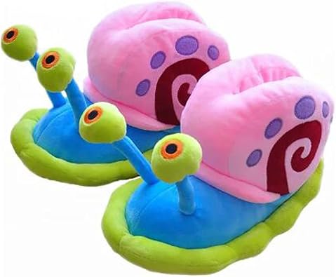 Women Winter Lovely Cute Gary Snail Slippers Warm Cute Cartoon Snail Cotton Slides House Shoes Foot Wear Indoor Shoes