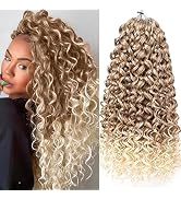Unionbeauty 8 Pack GoGo Curl Crochet Hair Ocean Wave 18 Inch Water Wave Crochet Hair for Women Be...