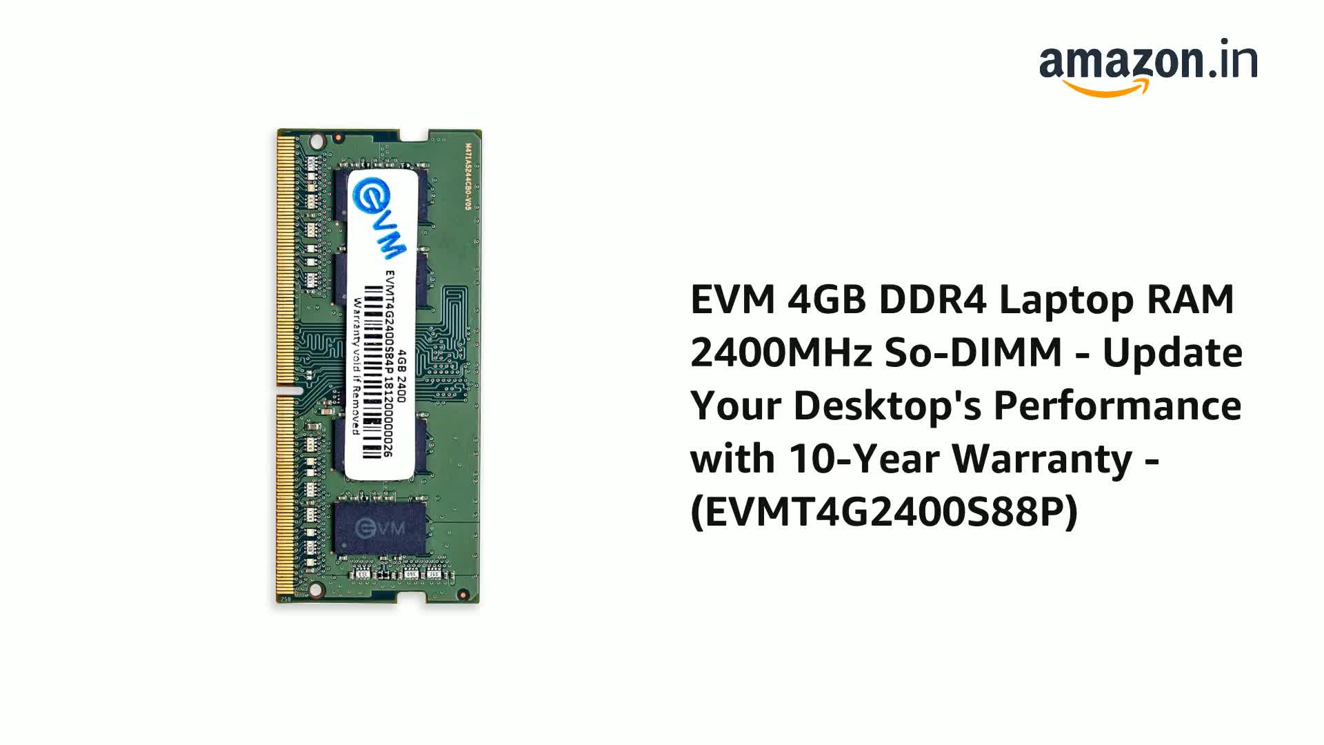 EVM 4GB DDR4 Laptop RAM 2400MHz So-DIMM