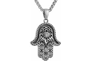 Vintage Fatima Hand Symbol Jewelry Necklace Amulet for Protection