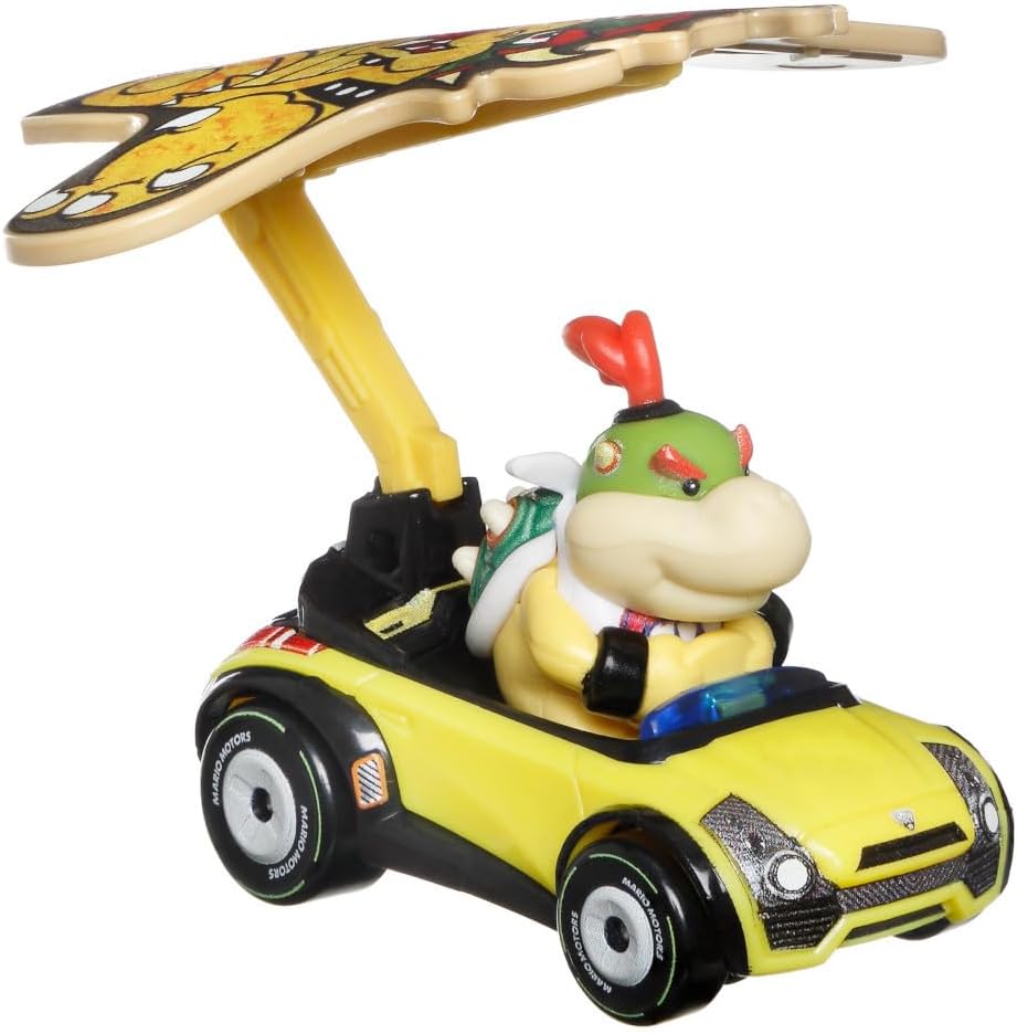 Hot Wheels Mariokart Bowser Jr. Sports Coupe + Bowser Kite
